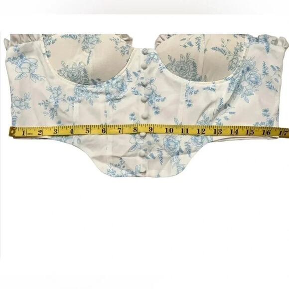 CIDER Floral Ruffle Corset Tank Top Size XL NWT - Picture 11 of 12